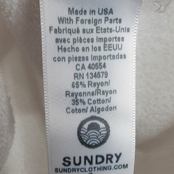 SUNDRY Lovers Graphic Sweatshirt Multicolor White Terry Sporty Women's Cozy Top - Picture 7 of 16